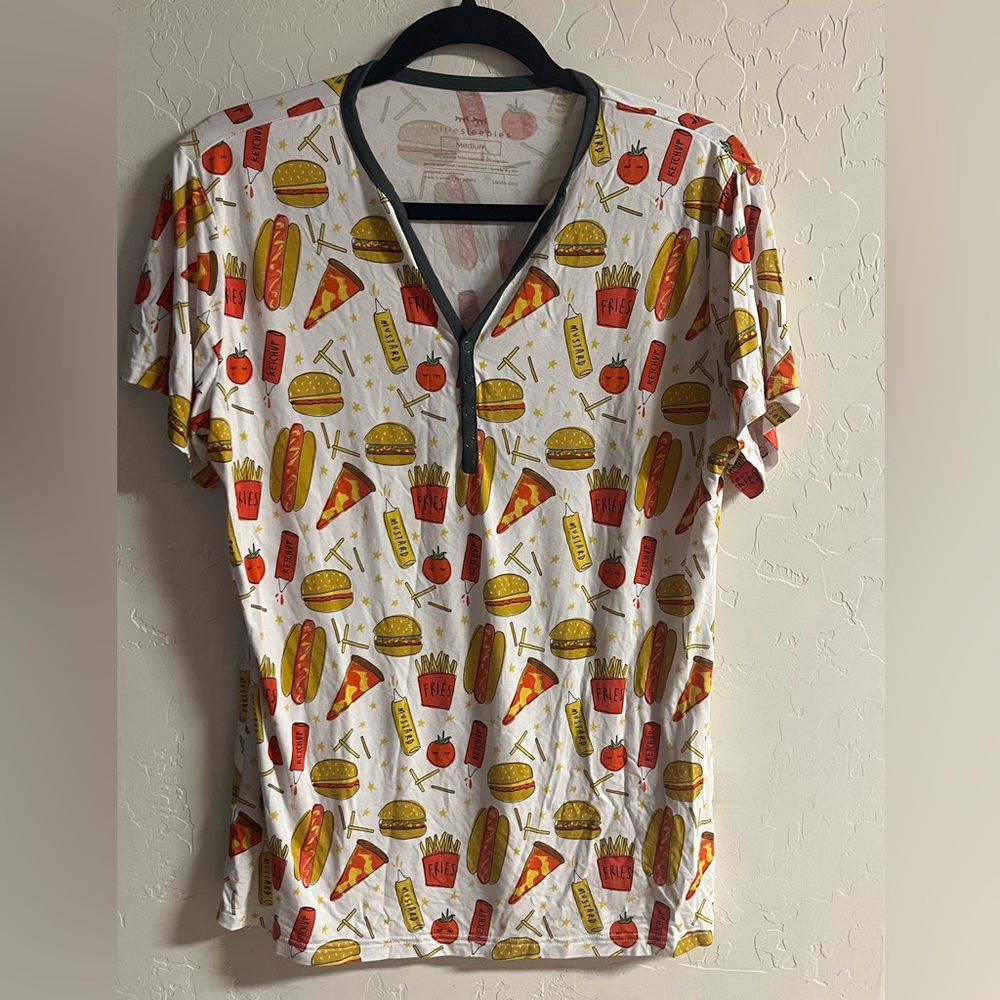 NWOT Little Sleepies Fast Food Print Shirt - Womens medium
